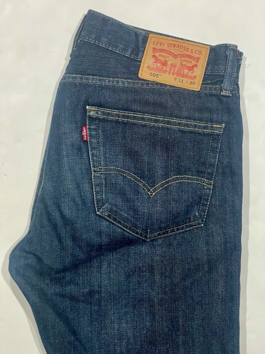 LEVI STRAUSS & CO. 505 JEANS MENS STRAIGHT LEG FIT DENIM