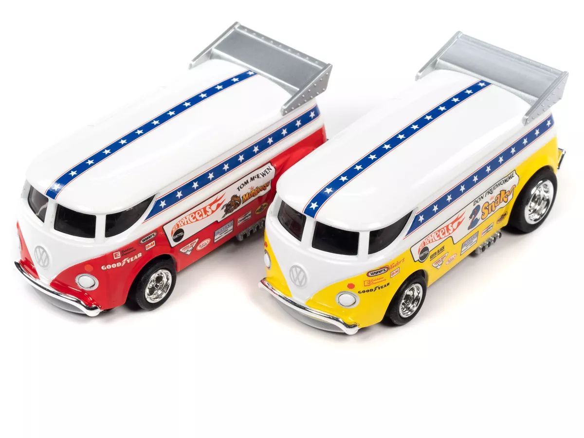 HO AUTO WORLD Hot Wheels *SNAKE V.S. MONGOOSE* VW BUS DRAG STRIP
