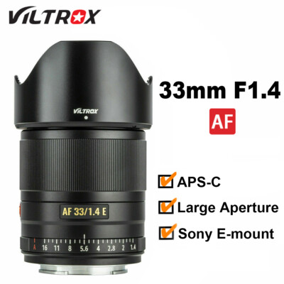 VILTROX 33mm F1.4 Auto Focus APS-C Prime Lens for SonyE/Fuji X Mirrorless Camera