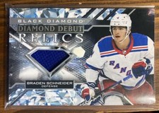 2022-23 Black Diamond Debut Relics #DD-BS Braden Schneider RC