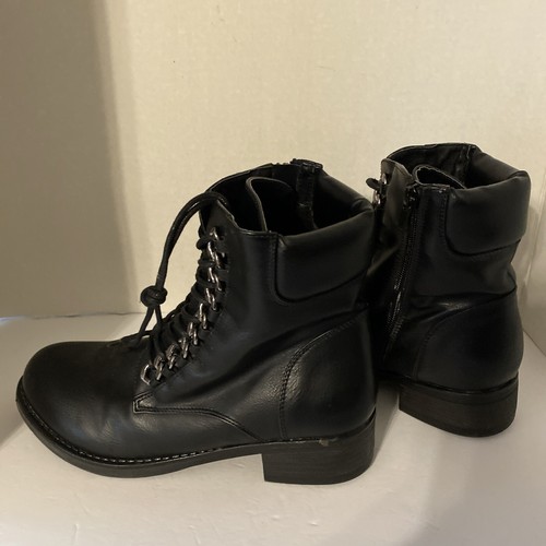 Limelight Combat Stiefel Damen Gr. 39 (8,5 US) (6,5 UK) Kettenstil Ösen Unikat - Bild 4 von 10