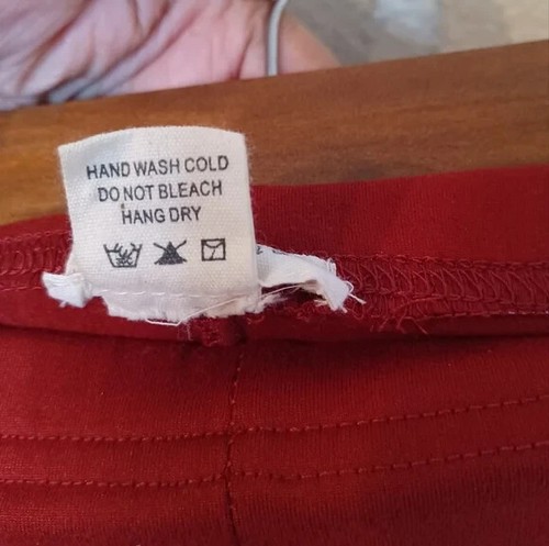 Emma & Elsa Red Burgundy Graphic Leggings Big Girl's Size 10/12 - Picture 4 of 8
