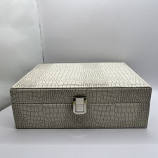 Stauer Crocodile-embossed Faux Leather Jewelry Suite