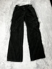 Divide H M Womens Size 2 Straight-Leg Corduroy Cotton Pants Mutiple Pockets.