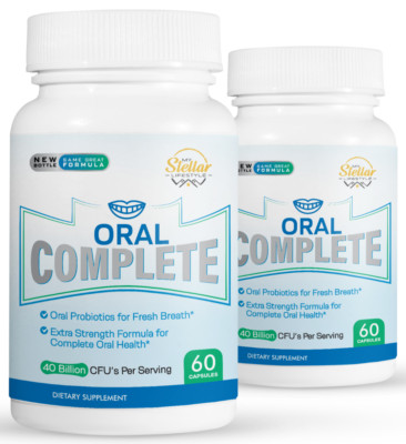 2 Pack Oral Complete, oral probiotics for fresh breath-60 Capsules x2