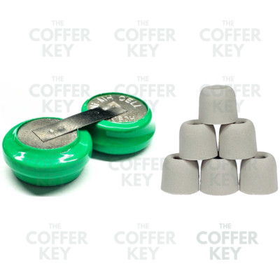 NEW! Battery & Ear Tips Combo Set for TV Ears 5.0 DIGITAL 5.0 ANALOG Headset