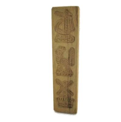 Vintage Ginger cookie Biscuit Speculass Speculaas hand Carved Wooden Board Mould