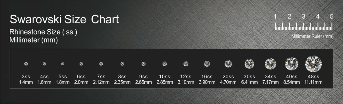 Swarovski PP6 1.3-1.35mm SS2 Chatons Crystal Clear Pointed