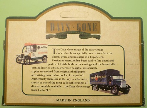LLEDO Days Gone 28032 1934 Mack Canvas-Back Truck SAINSBURY die cast model MINT - Foto 3 di 3