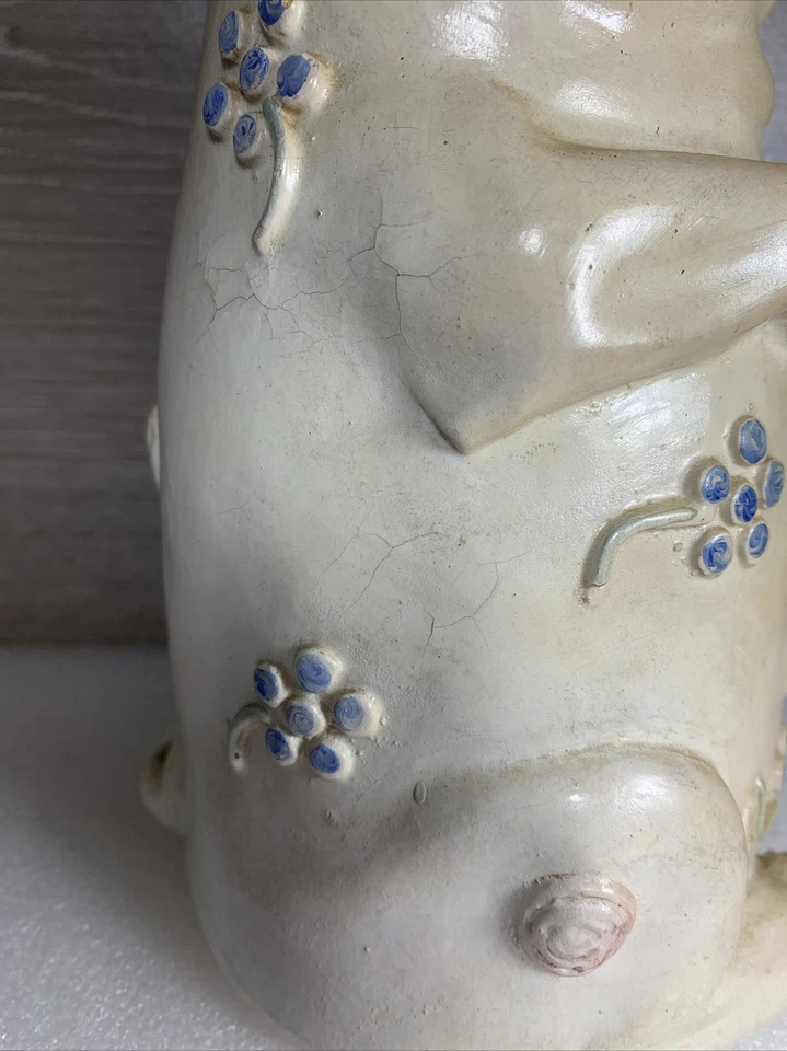 Vintage “Keep Me Happy” Ceramic Piggy Bank 9” RARE HTF - Image 3 of 4