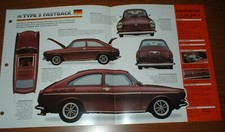 1970 Vw 1600 Tl Fastback Type 3 Spec Sheet Brochure Photo 70 1961-1973 1600tl 1970 Vw 1600 Tl Fastback Type 3 Spec Sheet Brochure Photo 70 1961-1973 1600tl