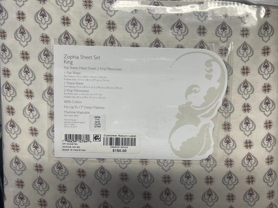 JUEGO DE SÁBANAS SKY ZOPHIA TALLA KING 4 PIEZAS COLOR MILTI NUEVO  Foto 4 de 4