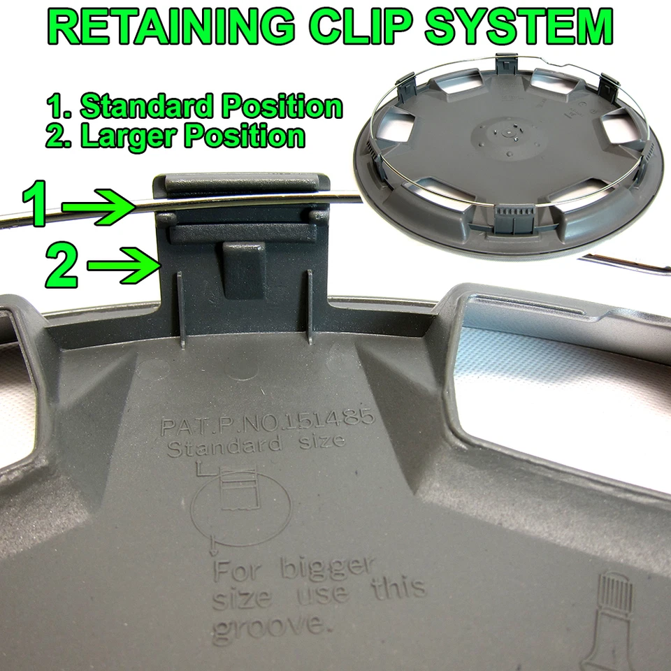 4 New OEM Silver 14" Hub Caps Fits KIA SUV Car SUV Coupe Center Wheel Cover Set - Imagem 4 de 4