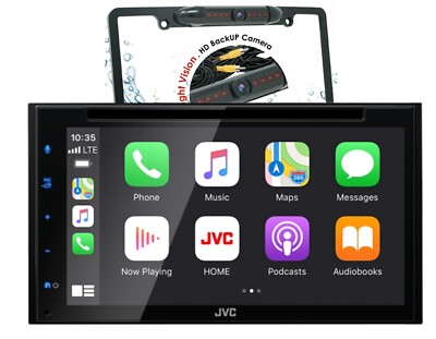 JVC KW-V660BT Apple CarPlay Android Auto 6.8'' DVD/CD Player + Back Camera XV95BK