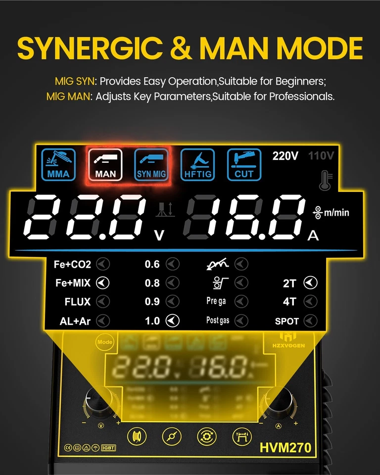 Soldadora 6 en 1 MIG/CUT/TIG/MMA 250A 220V máquina de soldadura cortadora de plasma gas/sin gas Foto 4 de 4