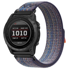 For Garmin Fenix 7X/6X/5X/3 HR/TACTIX 7 22/26MM Quick Fit Nylon Sport Band Strap