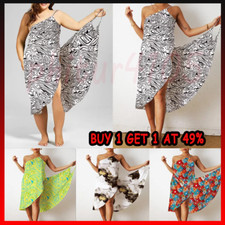 Women Bikini Cover Up Swim Beachwear Long Maxi Wrap Sarong Beach Dress Plus Size