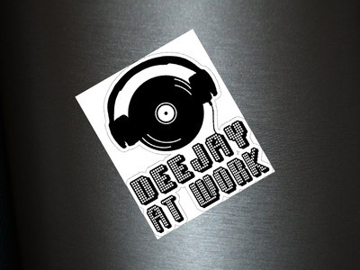 1 x Sticker DJ at Work Disc Jockey Music Disco Music Sticker Club Tuning Fun