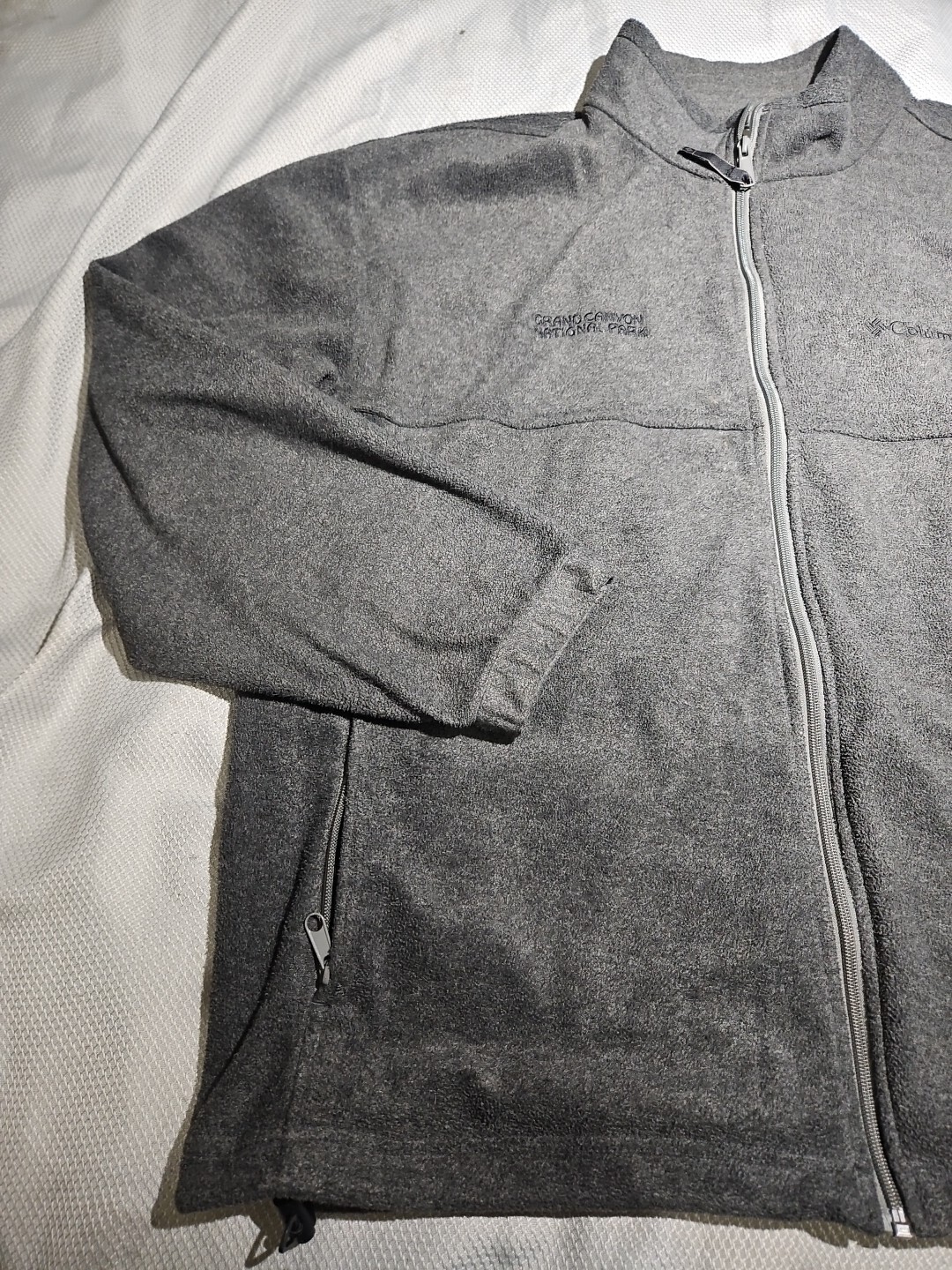 Columbia Jacket Mens XXL Gray Full Zip Omni Grand Canyon Hiking Mock Fleece Top image 4