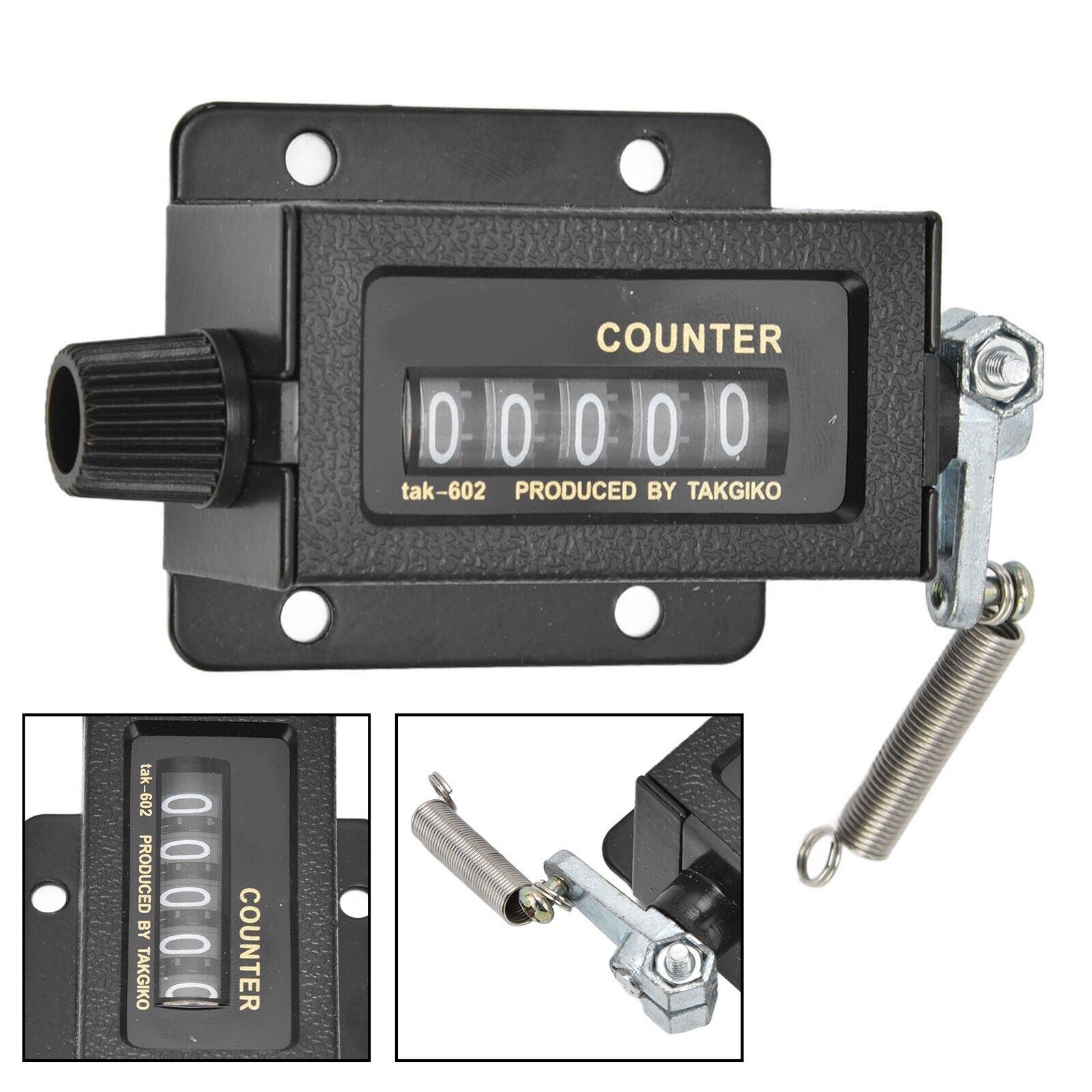 New Bale Counter Glass Mirror Design 5 Digit Counting Mechanical Counter ResetlR