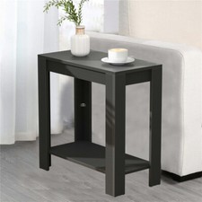 Modern Black Coffee Table Small Wood Side Table TV Stand Living Room Furniture
