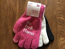3 SO GLOVES NO PROB-LLAMA FAVORITE GLOVES LLAMA 3 pairs Touch Screen Compatible
