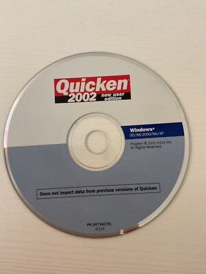 Quicken 2002 New User Edition Software CD