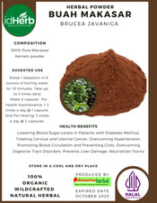  idHerb 50-500 gram Powder Macassar Kernels Brucea Javanica Organic WildCrafted
