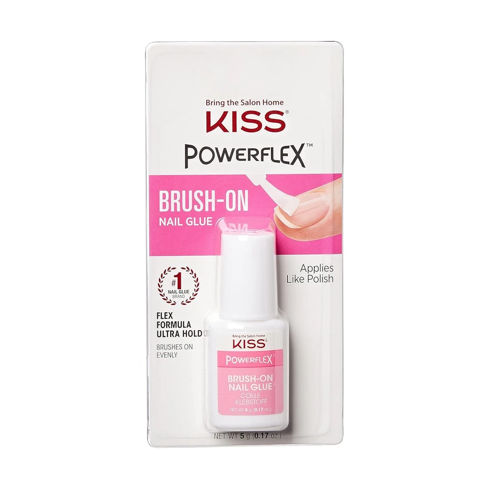KISS PowerFlex Brush-On Nail Glue Fast Drying for Tips Wraps 0.17oz - Image 2 of 4