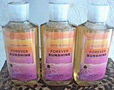3 LOT NEW SEALED BATH BODY WORKS FOREVER SUNSHINE Shower Gel Body Wash 10 oz