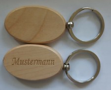 Schlüsselanhänger Holz mit Gravur