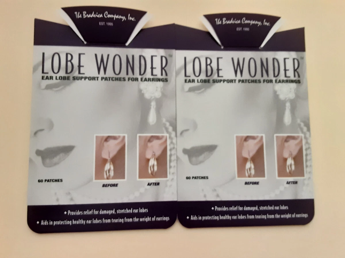 Four (4) BOXES: LOBE WONDER (240 Ear Lobe Support Patches) * 1 DAY