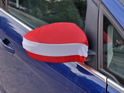 1 pair mirror flag/mirror flag Austria for car/car rear view mirror/car mirror