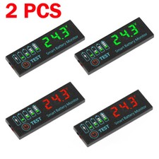 2pcs DC7-55V Lithium Battery Level Indicator Tester LED Voltage Power Monitor