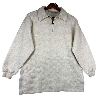 VTG Essential Elements Heather Oversized Heavy Boxy Sweater Womens M Textured