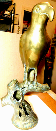 Fritz Brass~(DAD) The Very Finest Bold Eagle Perched On Stump Smooth Solid Heavy - Picture 6 of 12