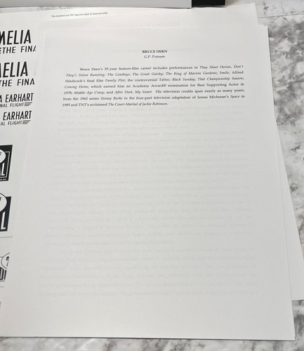 TNT Movie Press Kit Amelia Earhart The Final Flight Rutger Hauer Diane Keaton - Picture 8 of 11