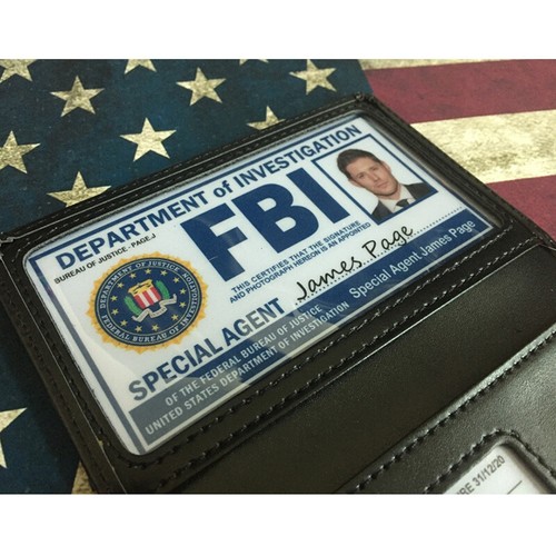 Supernatural Dean FBI Abzeichen Spezial agent Abzeichen Karten ID Karten Halfter - Picture 4 of 5