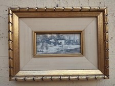 OPERA PIETRO PAUTASSO 1981 DIPINTO TECNICA MISTA PAESAGGIO SARDO CORNICE LEGNO