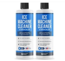 2-pack Ice Machine Maker Cleaner 16 Fl Oz, Nickel Safe Descaler Made in USA