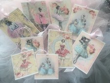 OH... so BEAUTIFUL PaSTeL Ballerina GIFT TagS Glitter 9