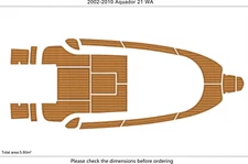 2008 Aquador 21 WA cockpit Swim platform Bow Boat EVA Pads Teak Faux Floor Mat
