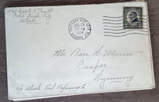 1924 2C warren HARDING on small cover SALT LAKE CITY UTAH to CASPER WYOMING