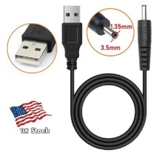 USB to DC Power 3.5x1.35mm Barrel 5V 3.3mm diameter Charging Cable Cord