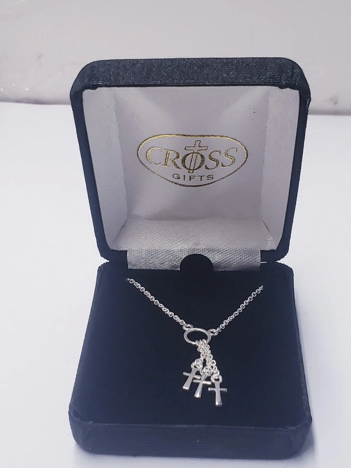 Ожерелье Dicksons с тремя крестами посеребренное 18 дюймов - Изображение 4 из 4