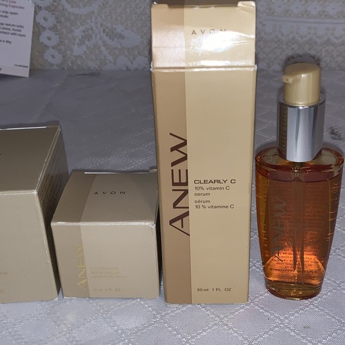 3 AVON ANEW Beauty Set: Body and Eye Cream & Serum W/ Vitamin C 50/30/15 ml NIB - Picture 10 of 11