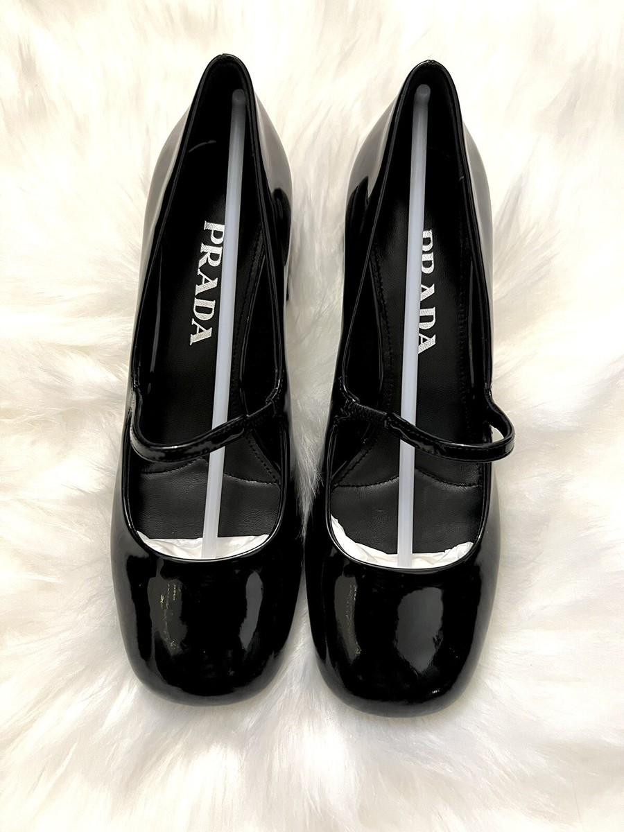 靴 PRADA SPORT Mary Jane Patent Leather Prada Sport Black Leather Mary Jane Sneakers Flats – AvaMaria