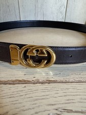Gucci Men’s  Brown Leather Belt 95-38