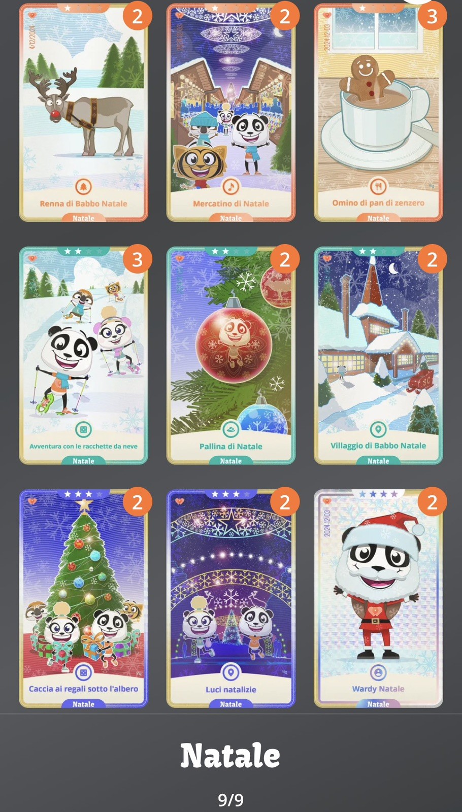 WeWard WeCards Natale Noël Christmas Capitolo completo Chapitre Complet Full Set