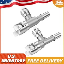 New 2x Metal Heater Hose Connector Set For Cadillac Escaladechevrolet Silverado
